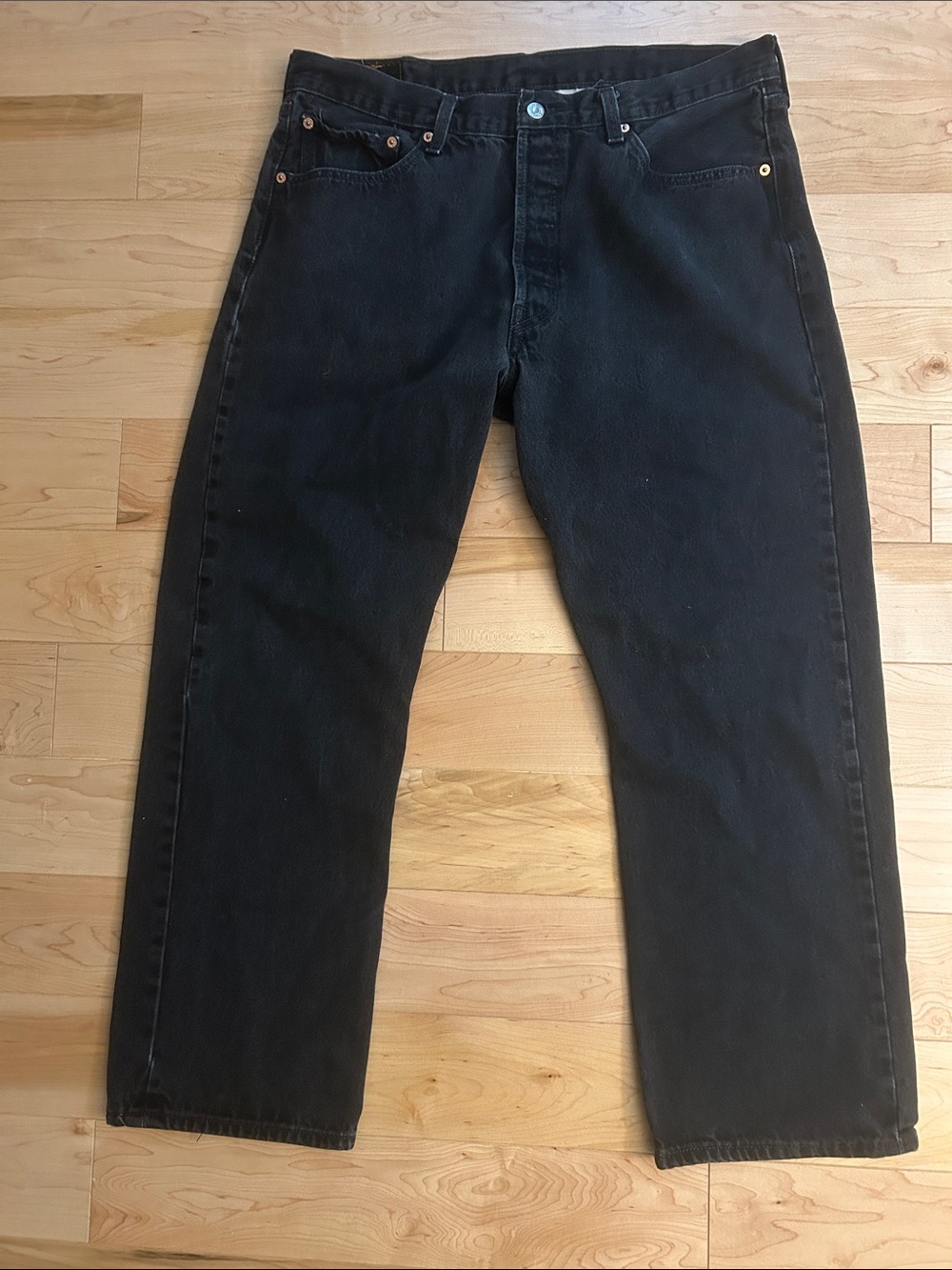 Levi's 501 Black Charcoal jeans fits 36x27